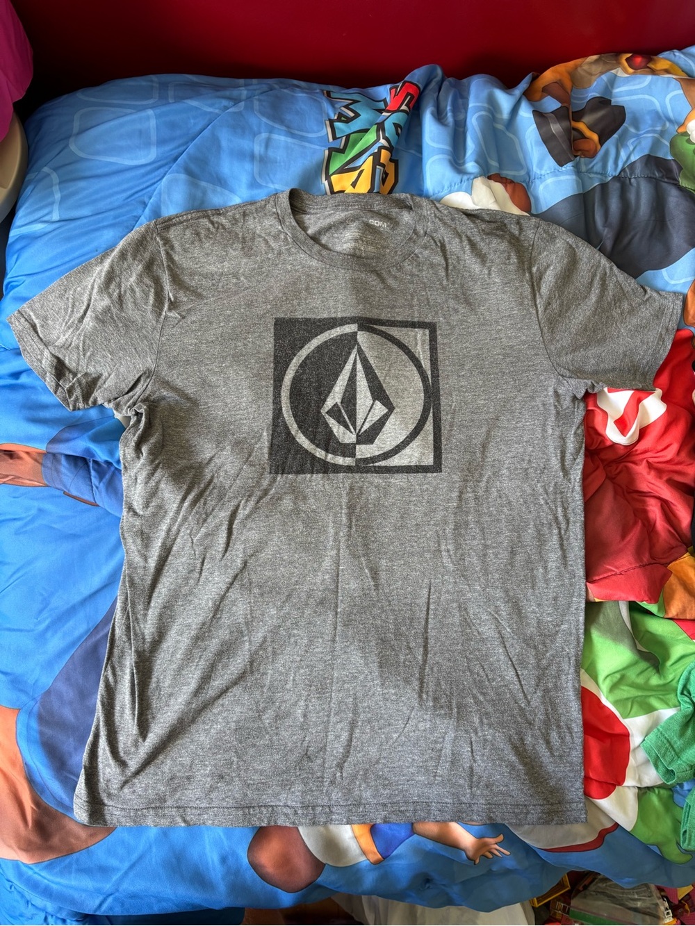 Volcom Gray Heather Short Sleeve Logo Tee